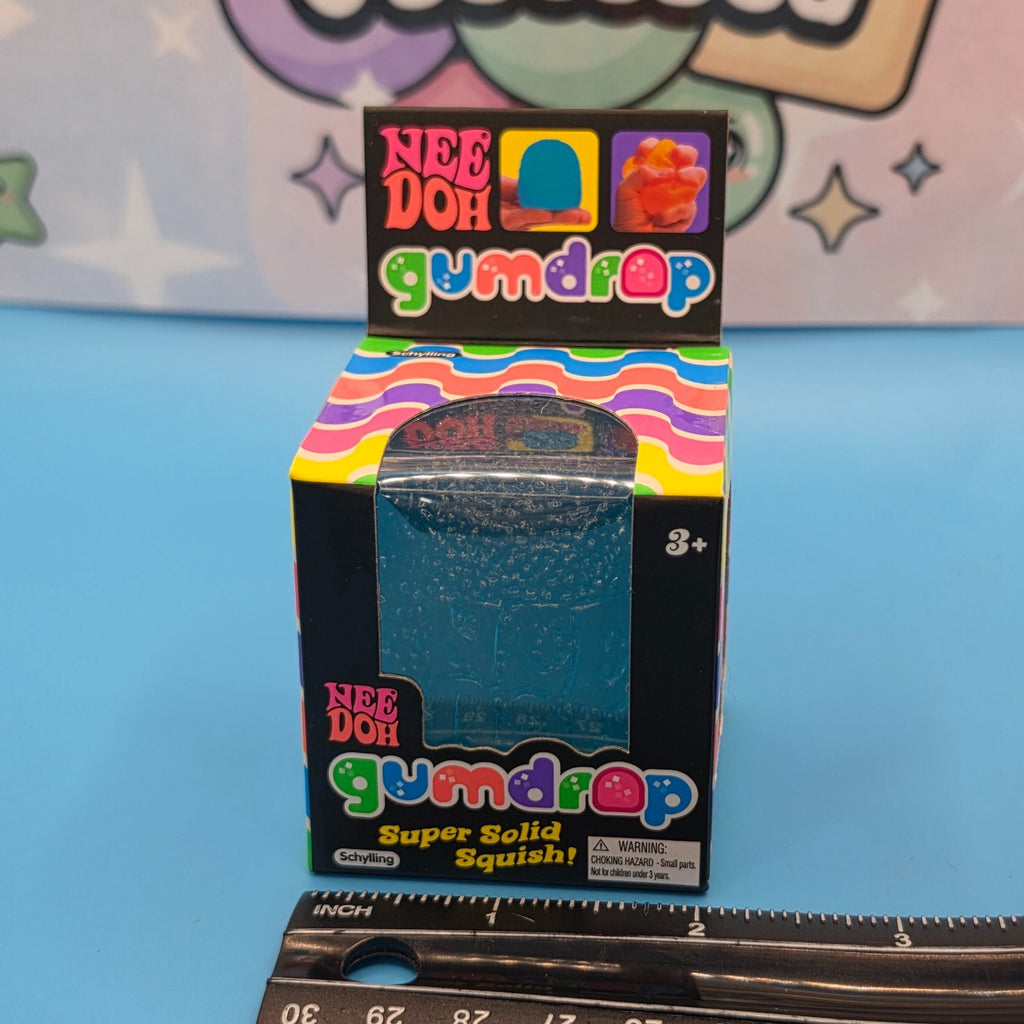 100% Authentic Schylling NeeDoh Gumdrop 2" Squishy Toy  1pc BLUE2
