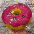 Jumbo XL DONUT Foam Squishy  9" Giant Food ASMR Sensory Toy  Dark Pink Icing0