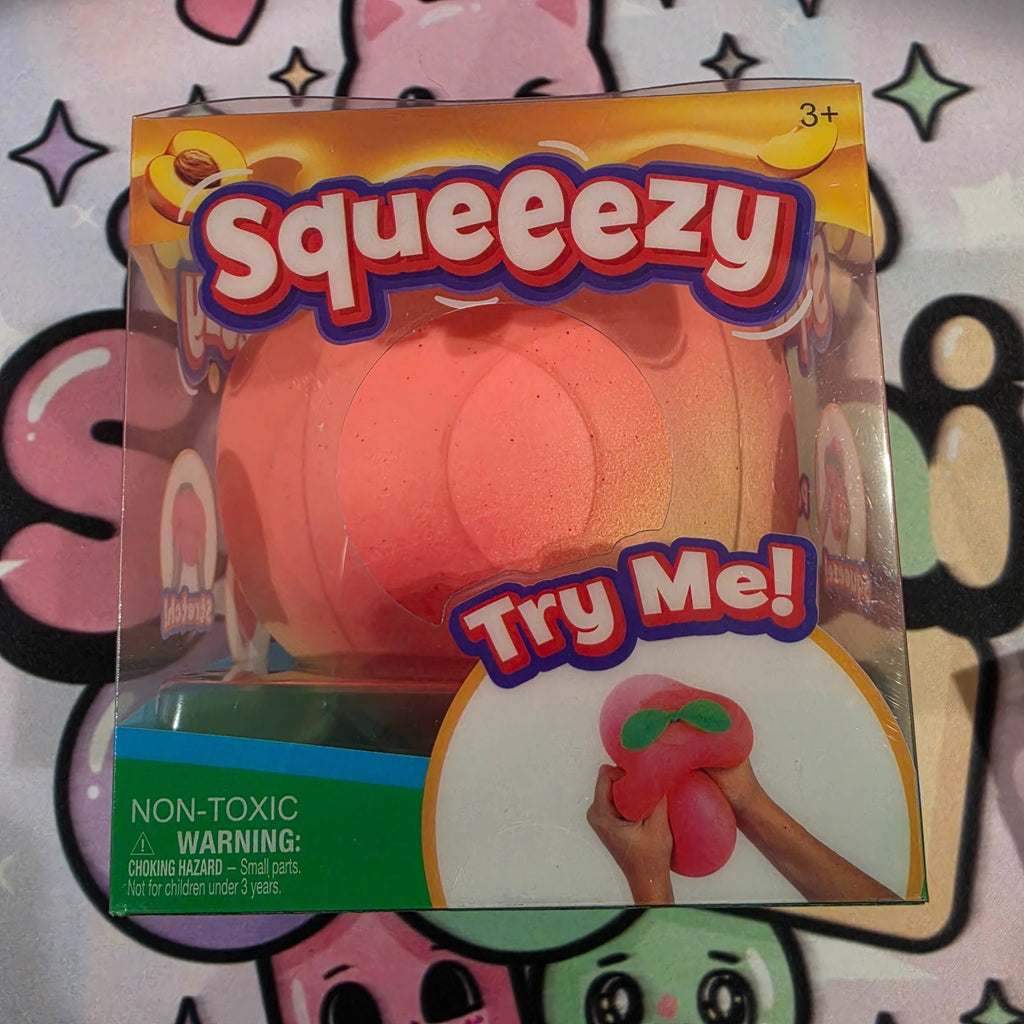 100% Authentic Sunny Days Squeeezy Peach Squishy Toy Sensory Stress Relief  4