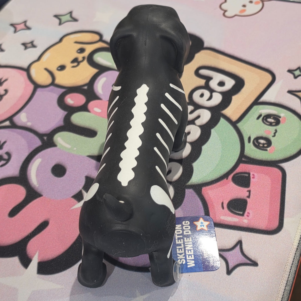 100% Authentic Halloween Toymendous Skeleton Weenie Dog Squishy Cotton Fill 1pc2
