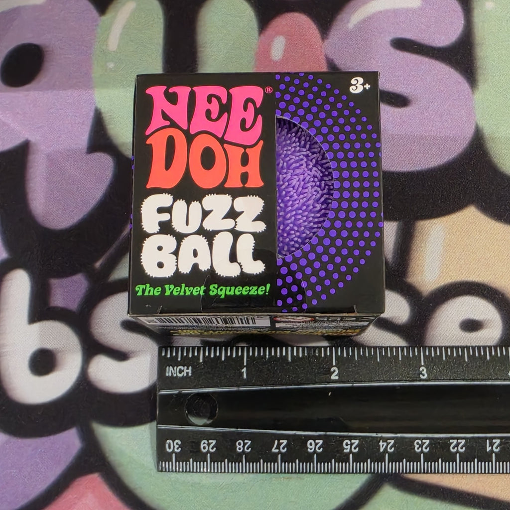100% Authentic Schylling NeeDoh Fuzz Ball In Purple -The Velvet Squeeze Squishy6