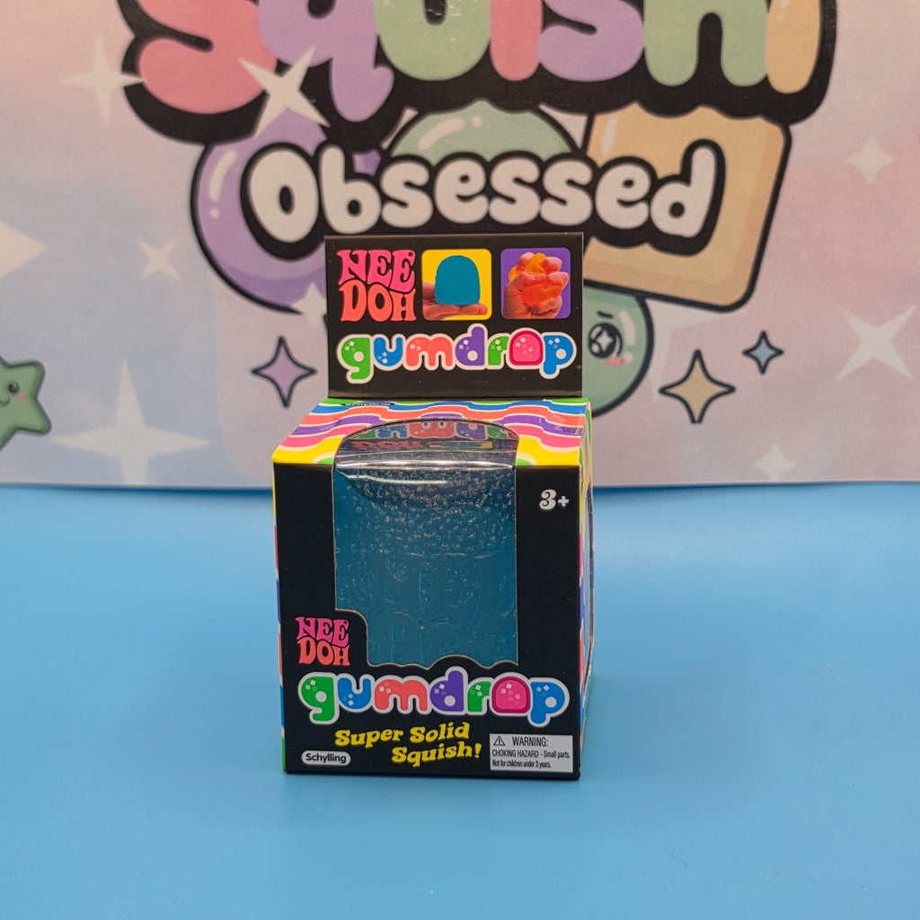 100% Authentic Schylling NeeDoh Gumdrop 2" Squishy Toy  1pc BLUE4
