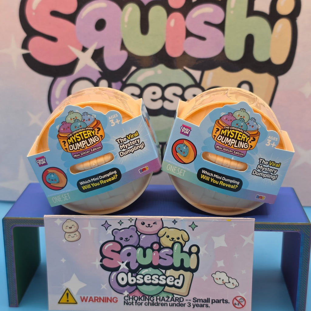 2pc Bundle RMS Crazy Fun Mystery Mini Dumpling Glitter Edition Viral Squishy Toy0