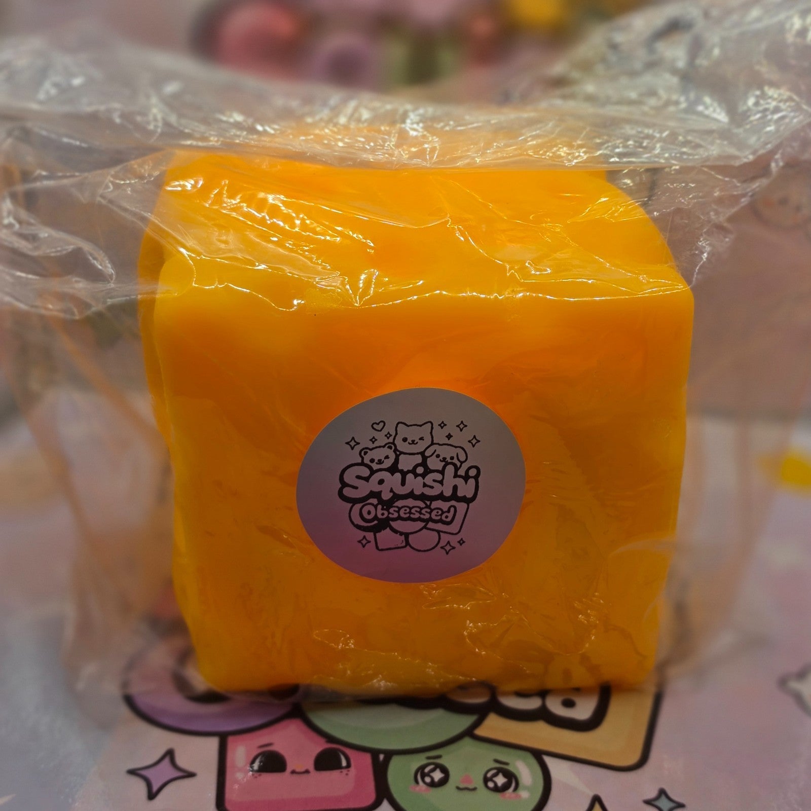 TIKTOK VIRAL  Squishi Obsessed LARGE SQUISHY CHEESE BLOCK TOY *4 in* BRAND NEW0