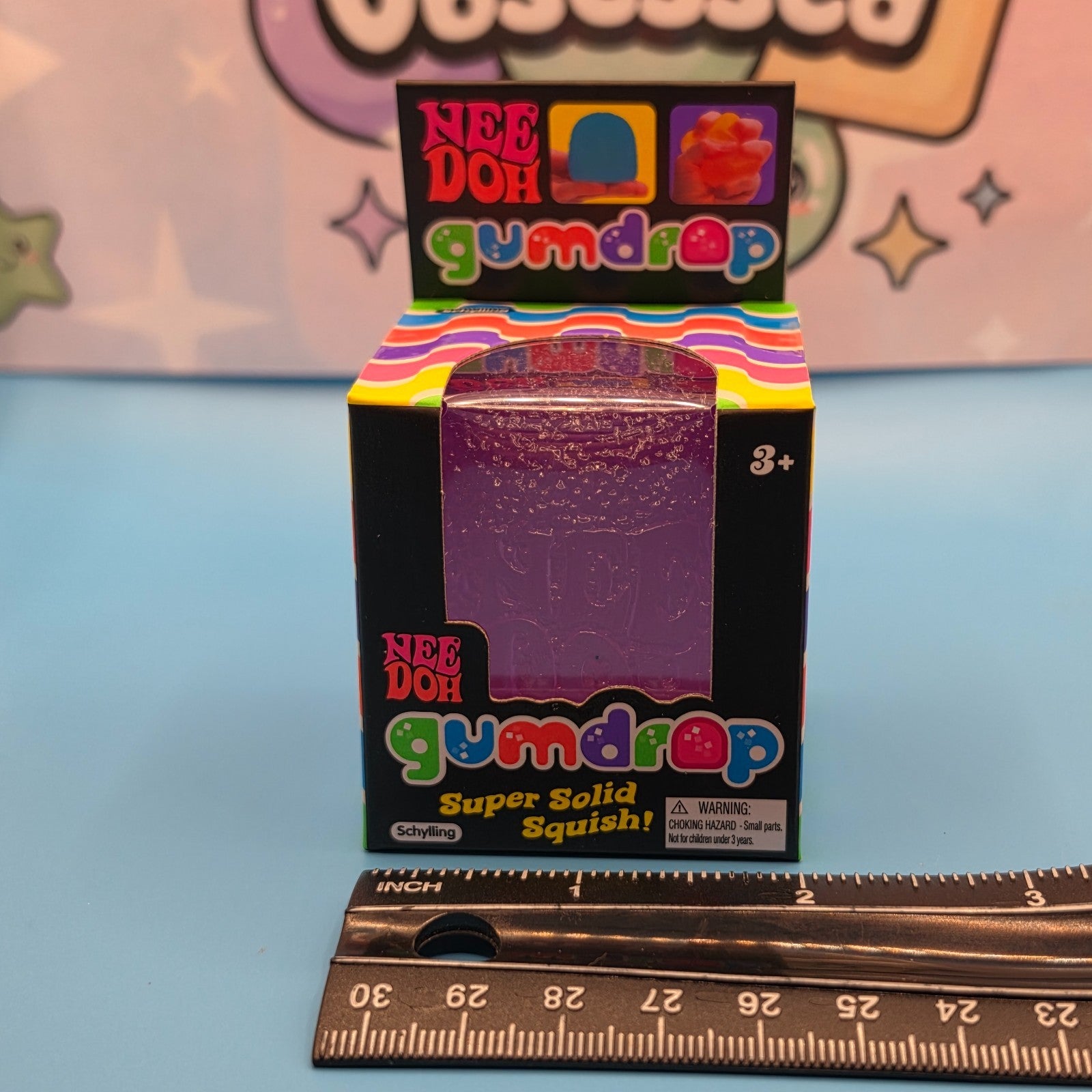100% Authentic Schylling NeeDoh Gumdrop 2" Squishy Toy  1pc PURPLE 0