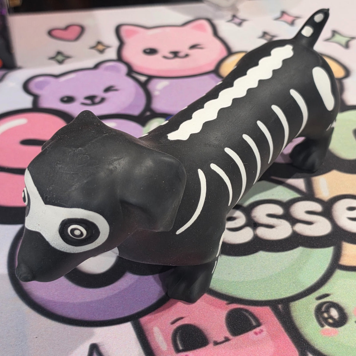 100% Authentic Halloween Toymendous Skeleton Weenie Dog Squishy Cotton Fill 1pc1