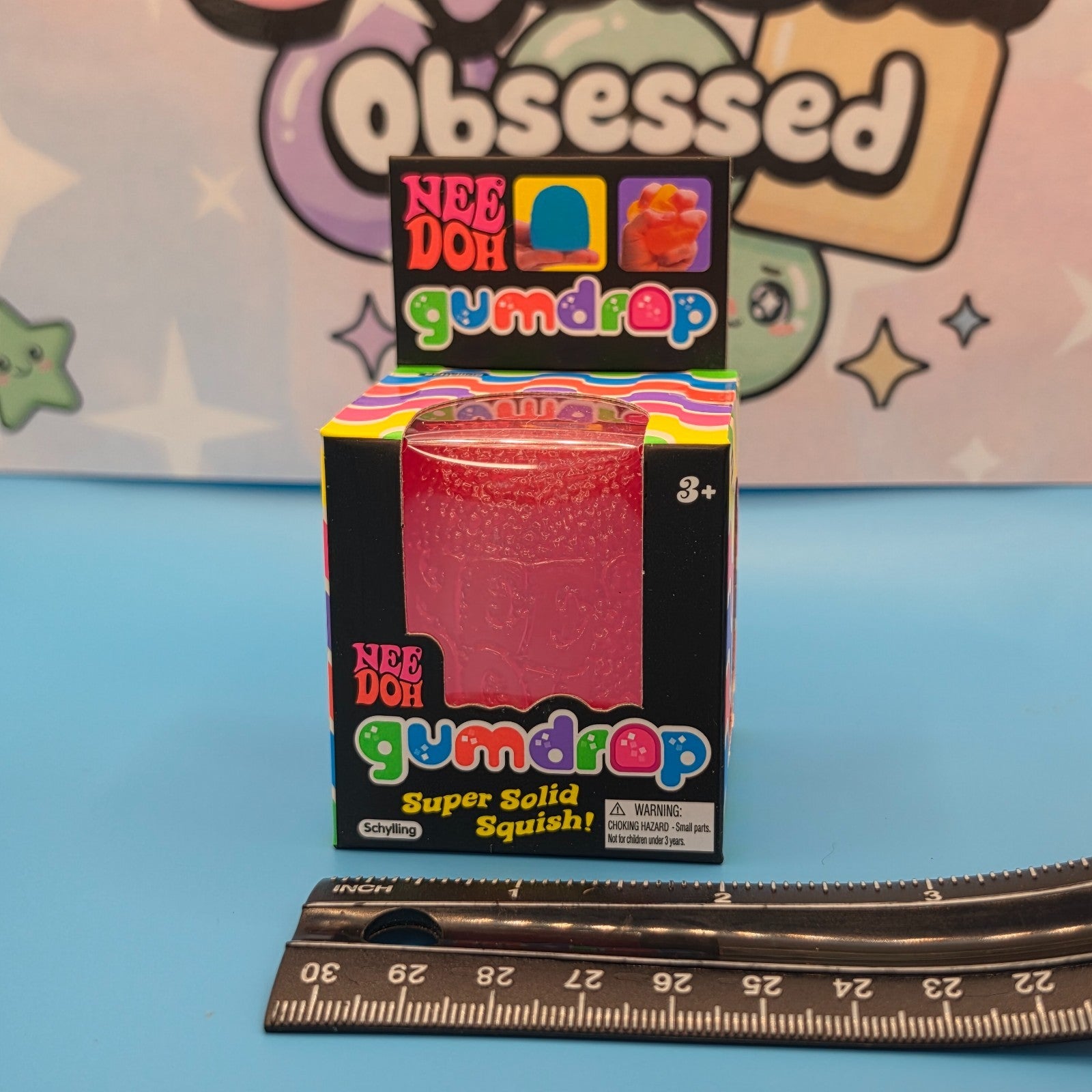 100% Authentic Schylling NeeDoh Gumdrop 2" Squishy Toy  1pc PINK0