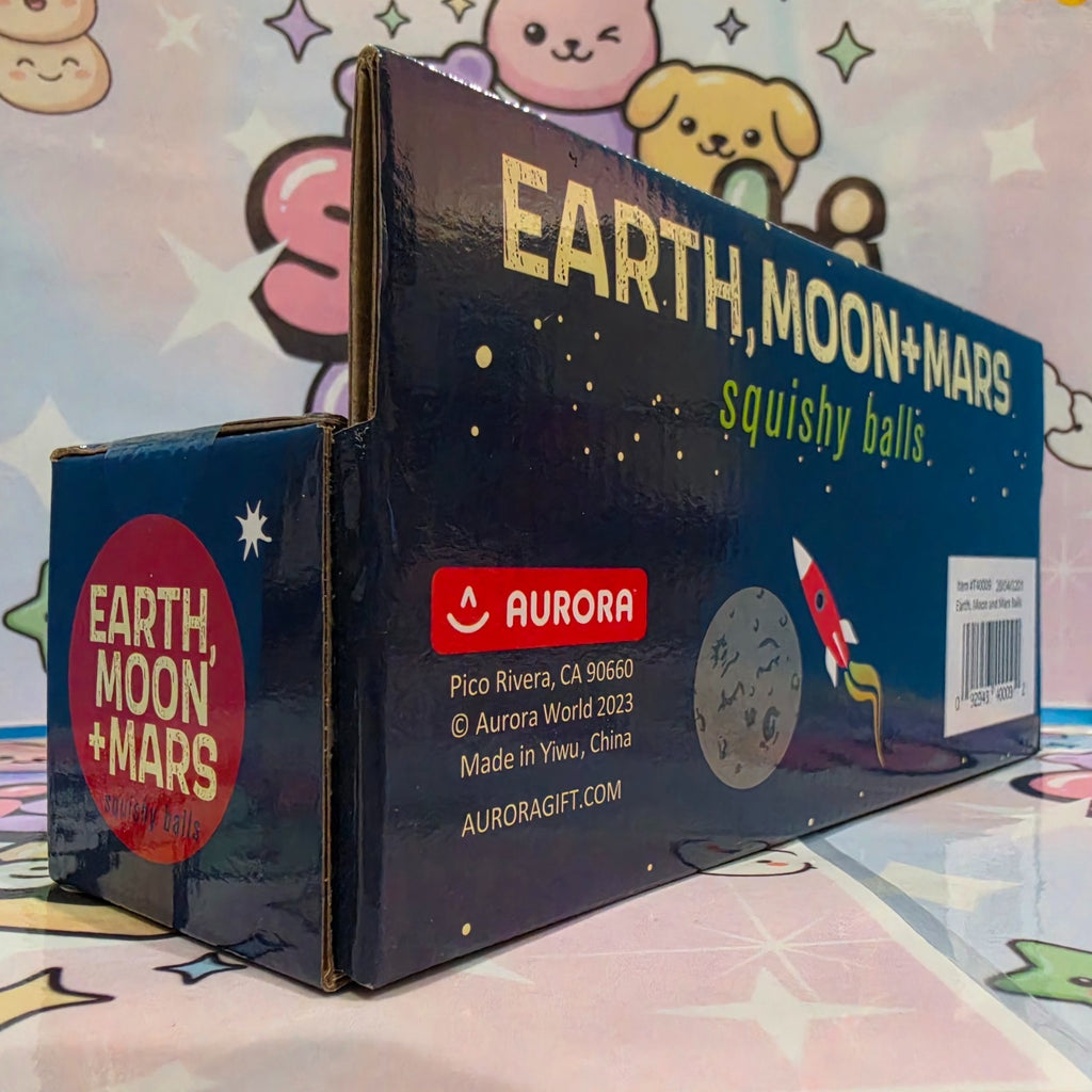 NEW SOLAR SYSTEM SQUISHY BALLS *Mars Earth Moon*3Pack ASMR Sensory Toy By AURORA6