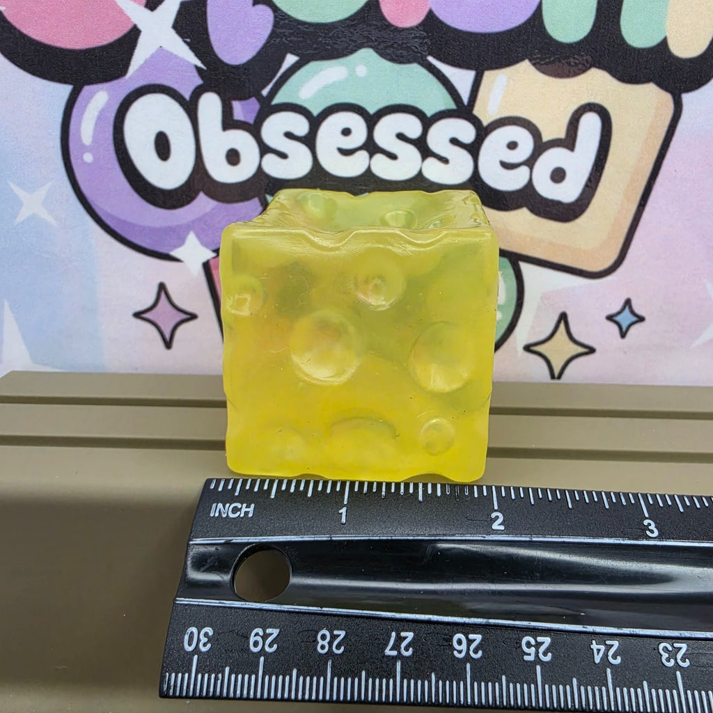 Cute Gel Filled Cheese Squishy Cube 2x2 Inches * Brand New * Great Quality! 1 pc4