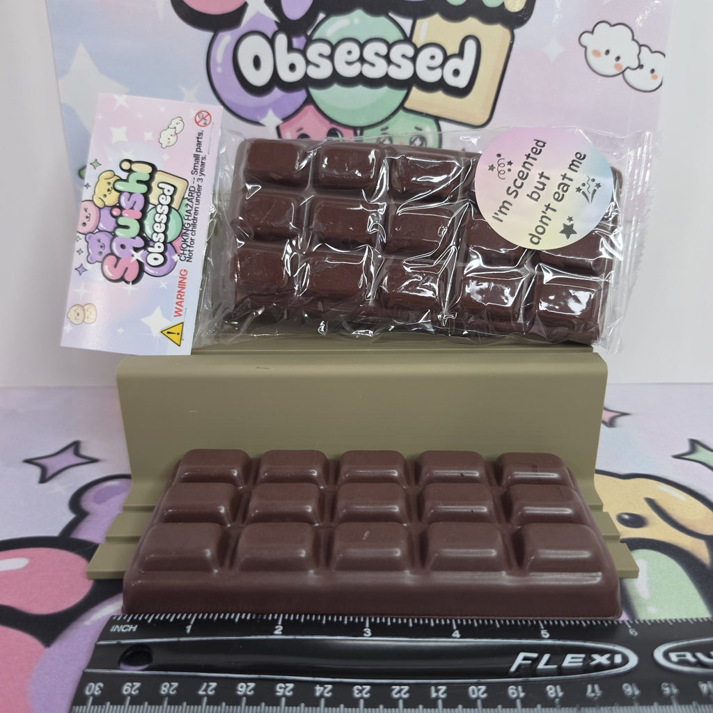 Realistic Large Chocolate Bar Scented Super Slow Rise Foam Squishy Toy - 1PC  0