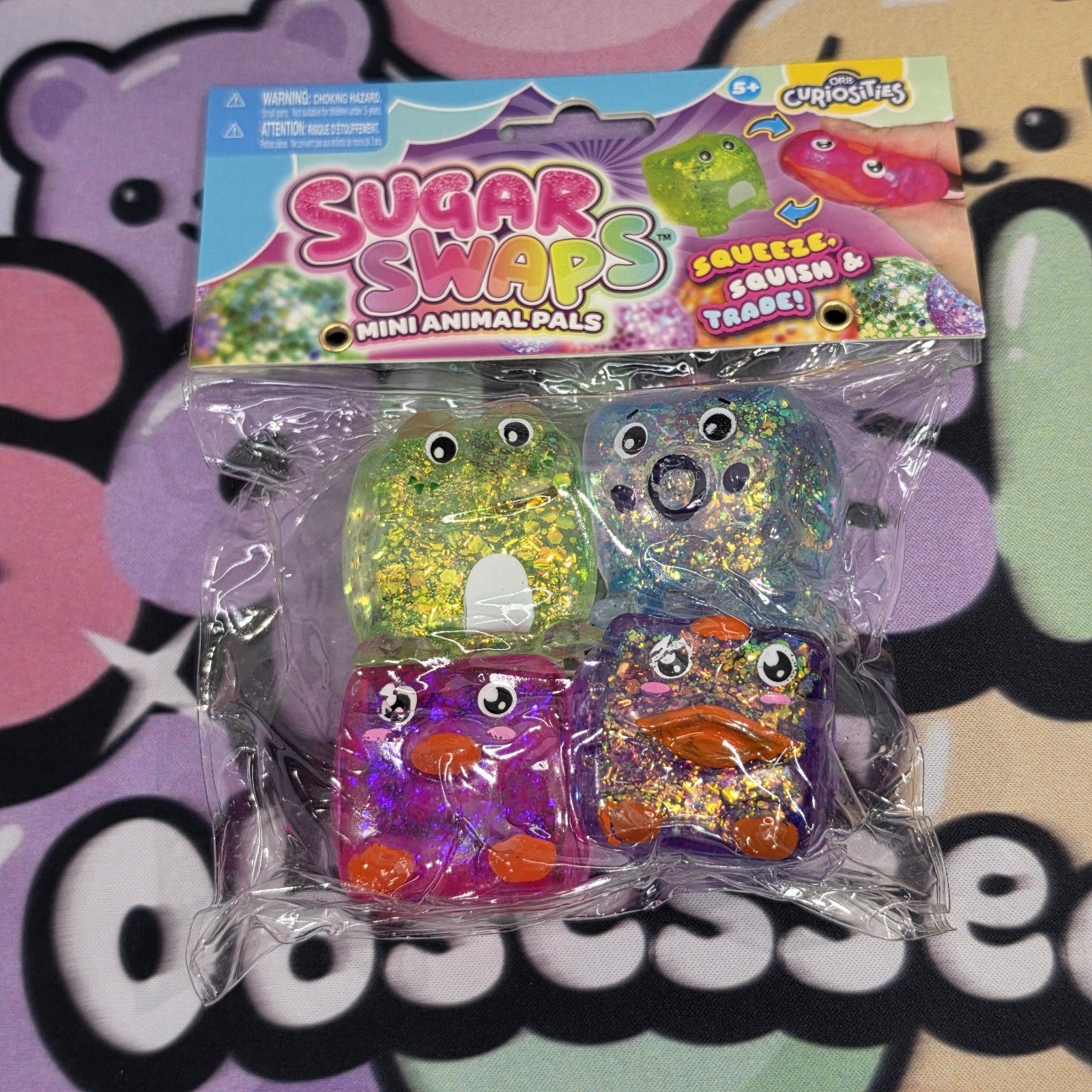 100% Authentic ORB Curiosities Sugar Swaps GLITTER MINI ANIMAL PALS *4pcs/pack*1