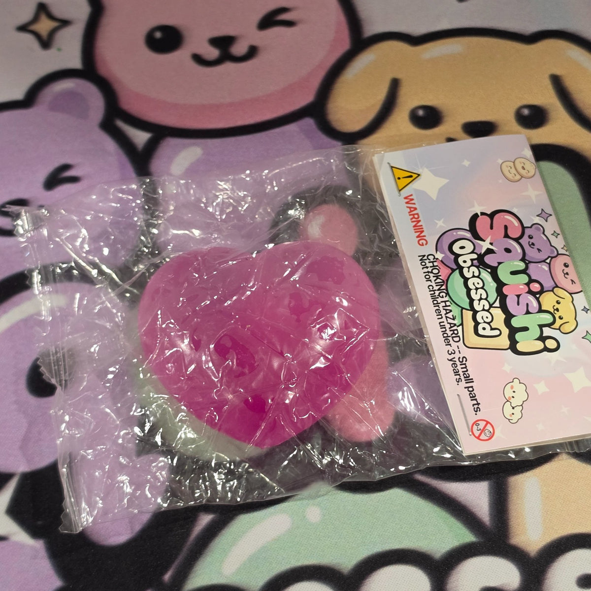 3pc Glitter Hearts Squishy BUNDLE Gel Glitter Filled10